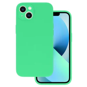 Силиконов калъф LUX за iPhone 14, Мента