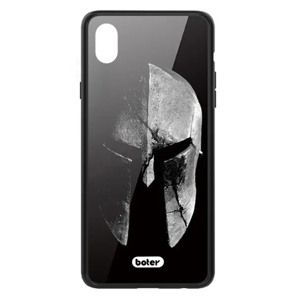 Glass Boter Plastic Back Cover for iPhone XS Max, Warrior 1