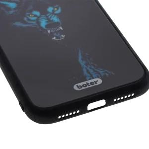 Glass Boter Plastic Back Cover for iPhone XS Max, Wolf 4