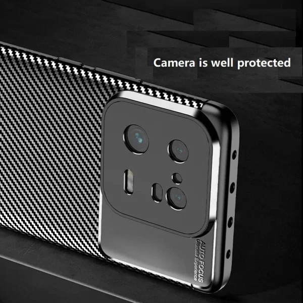Силиконов Калъф Carbon Fibre Texture за Xiaomi 13, черен 4