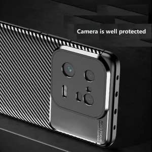 Силиконов Калъф Carbon Fibre Texture за Xiaomi 13, черен 4