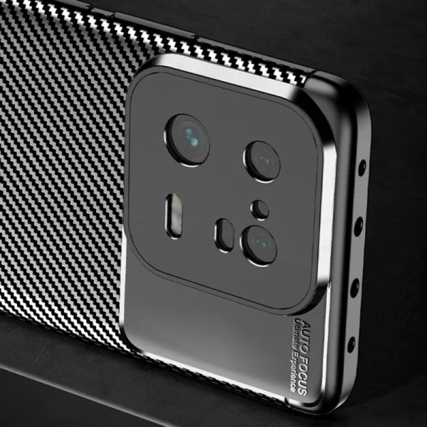 Silicone Case Carbon Fibre Texture for Xiaomi 13 Pro, black 6