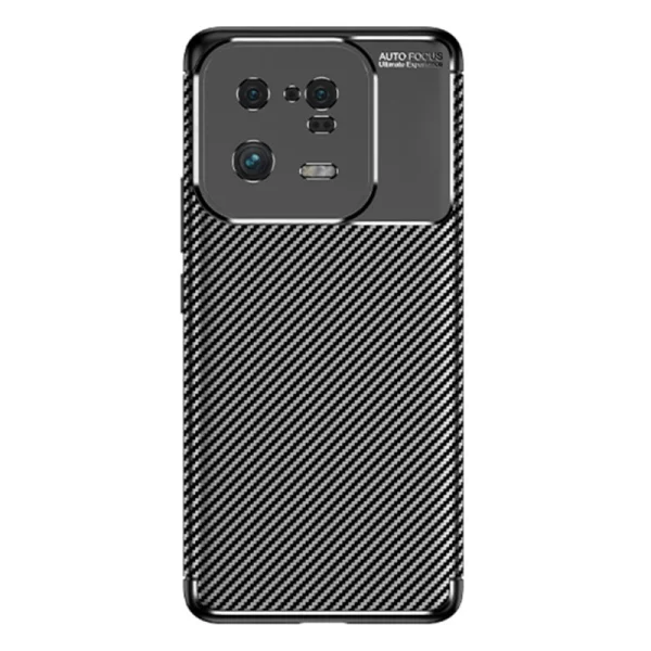 Silicone Case Carbon Fibre Texture for Xiaomi 13 Pro, black 1
