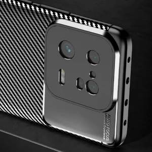 Silicone Case Carbon Fibre Texture for Xiaomi 13 Pro, black 6