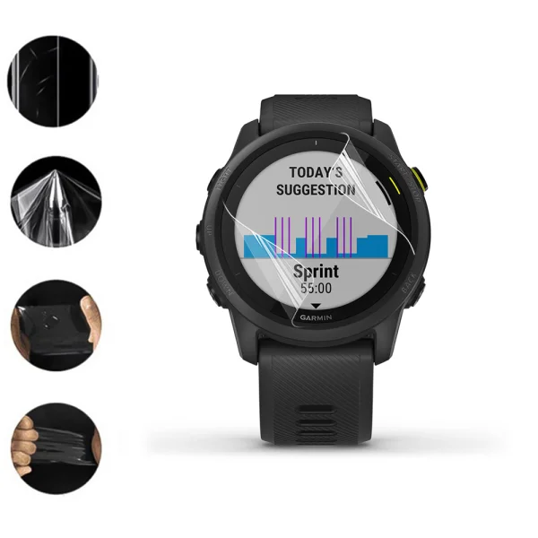 Hydrogel screen protector for Garmin Forerunner 745 watch 1