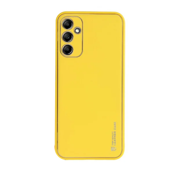Shockproof case LEATHER for Samsung Galaxy A14 5G, yellow 2