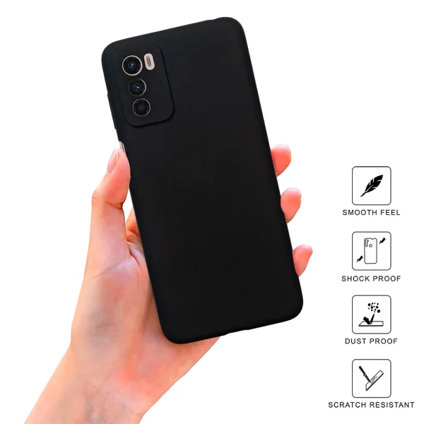 Силиконов калъф Matt за Motorola G42, Черен 3