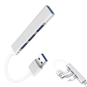 Адаптор USB HUB 4xUSB 2.0/3.0, Сребрист