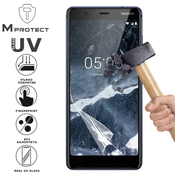 UV Nano Glass Hydrogel Protector for Nokia 5.1, front shell 1