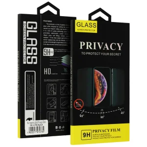 Стъклен протектор 5D Full Glue PRIVACY за iPhone 14, Черен 3