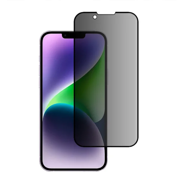 Glass screen protector 5D Full Glue PRIVACY for iPhone 14 Plus, Black 1