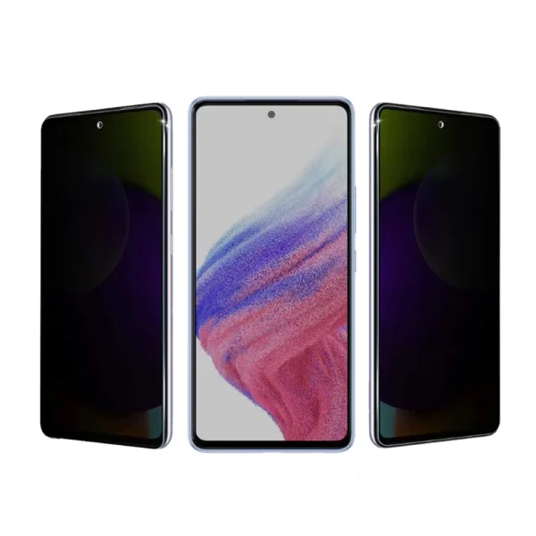 Стъклен Протектор 5D Full Glue PRIVACY за Samsung Galaxy A53 5G, Черен 2