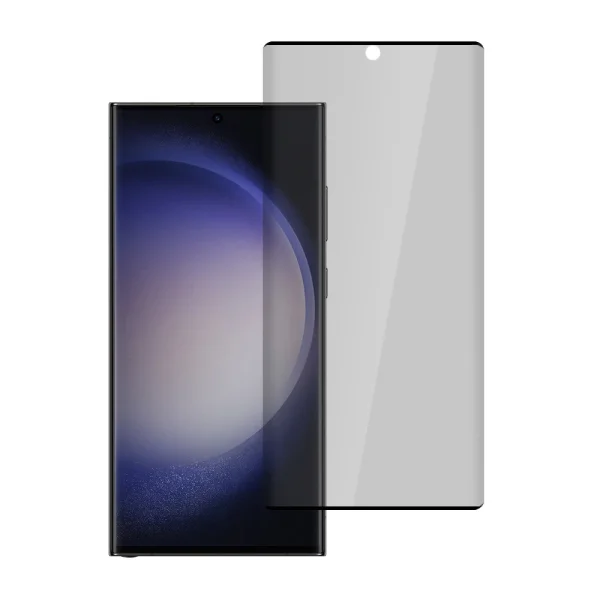 Glass Screen Protector 5D Full Glue PRIVACY for Samsung Galaxy S22 Ultra, black 1