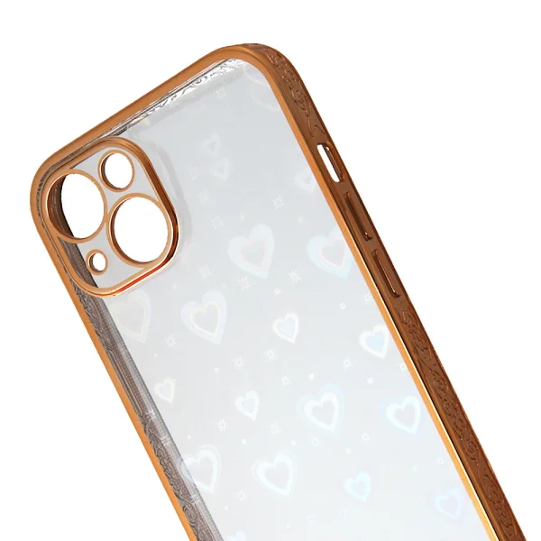 Blink 2 in 1 silicone case for IPhone 13, gold 3