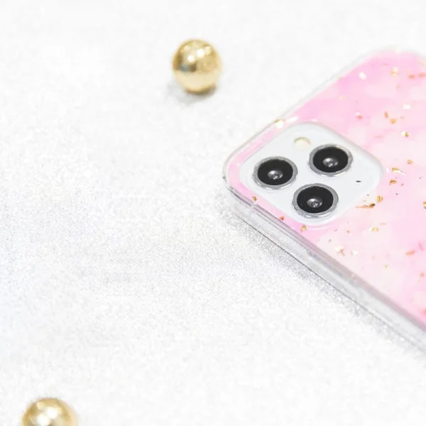 Silicone case GOLD GLAM for IPhone 12 / 12 Pro, pink 3