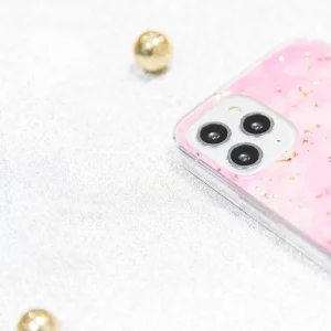 Silicone case GOLD GLAM for IPhone 12 / 12 Pro, pink 3