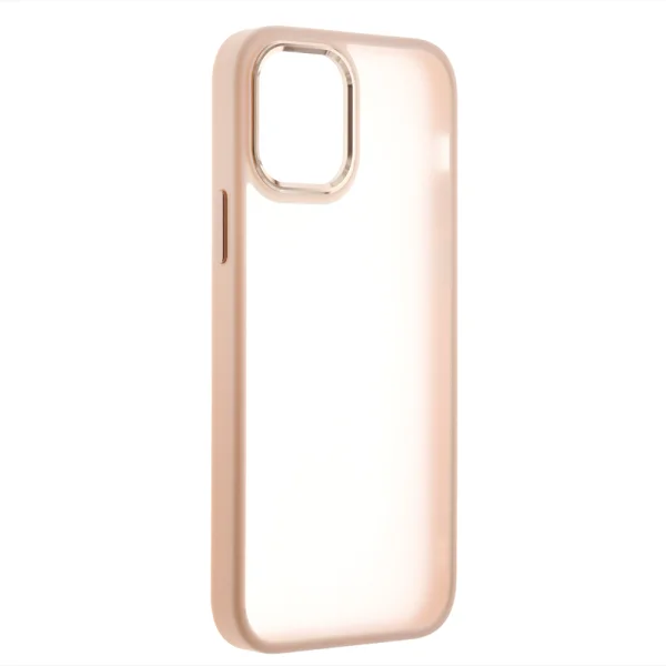 Удароустойчив калъф Satin за iPhone 12/12 Pro, Розово- Златист 2