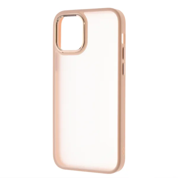 Удароустойчив калъф Satin за iPhone 12/12 Pro, Розово- Златист 1