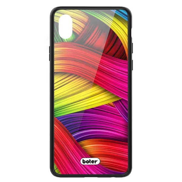 Пластмасов Гръб Glass Boter за iPhone XR (6.1), Цветни нишки 1
