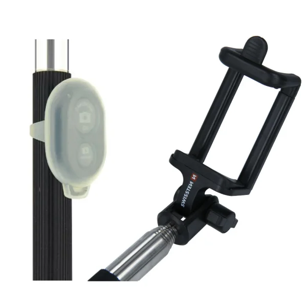 Selfie Stick Swissten Bluetooth, Selfie Stick, Black 4