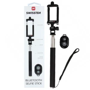 Селфи Стик Swissten Bluetooth, Selfie Stick, Черен