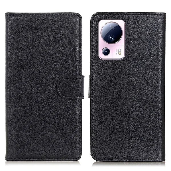 Leather Wallet Case for Xiaomi 13 Lite, black 1