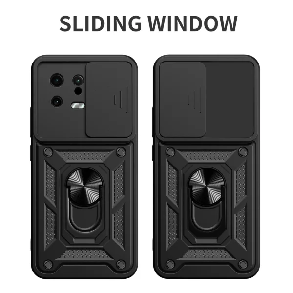 Shockproof Slide Camera case for Xiaomi 13 Lite, black 2