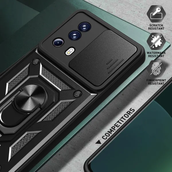 Shockproof Slide Camera case for Xiaomi 13 Lite, black 5