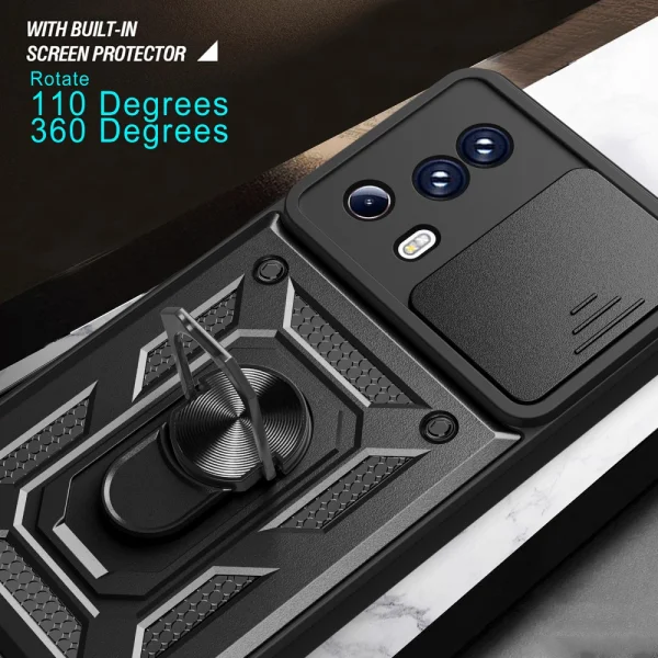Shockproof Slide Camera case for Xiaomi 13 Lite, black 6