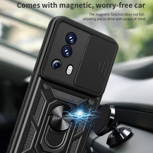 Shockproof Slide Camera case for Xiaomi 13 Lite, black 3