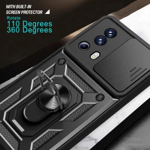 Shockproof Slide Camera case for Xiaomi 13 Lite, black 6