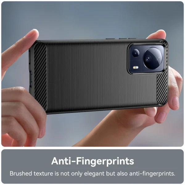 Силиконов Калъф Carbon Fibre Brushed за Xiaomi 13 Lite, черен 3