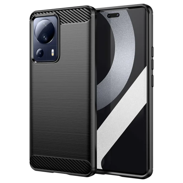 Силиконов Калъф Carbon Fibre Brushed за Xiaomi 13 Lite, черен 1