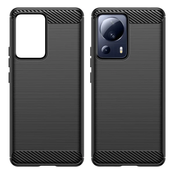 Силиконов Калъф Carbon Fibre Brushed за Xiaomi 13 Lite, черен 2