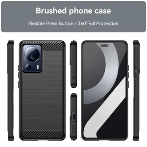 Силиконов Калъф Carbon Fibre Brushed за Xiaomi 13 Lite, черен 5