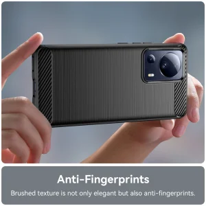 Силиконов Калъф Carbon Fibre Brushed за Xiaomi 13 Lite, черен 3