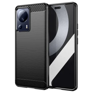 Силиконов Калъф Carbon Fibre Brushed за Xiaomi 13 Lite, черен
