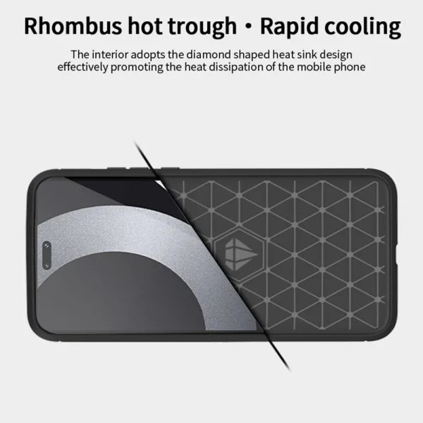 Carbon Fibre Brushed Silicone Case for Xiaomi 13 Lite, dark blue 3