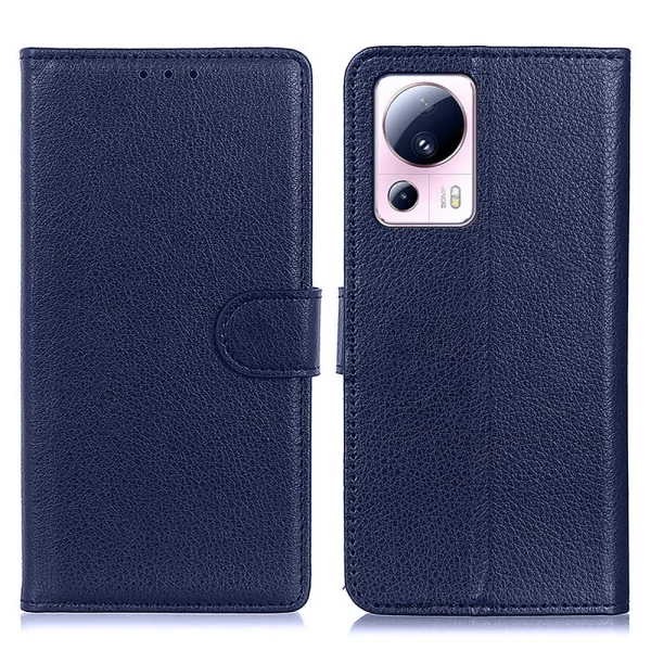 Калъф Тефтер Leather за Xiaomi Redmi 13 Lite, син 1