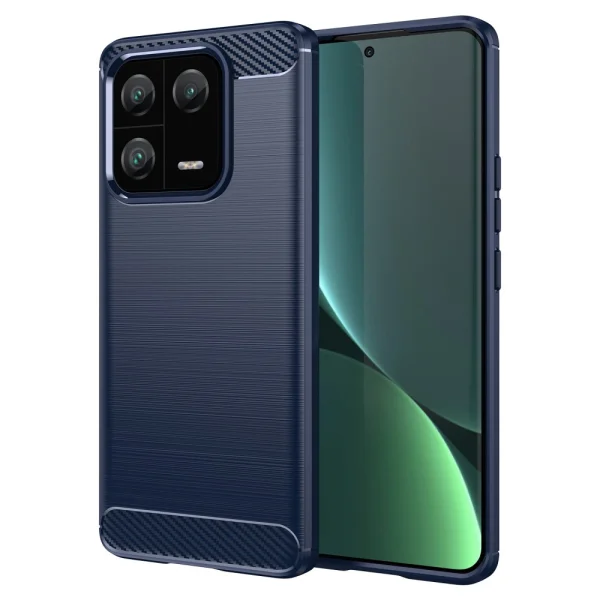 Carbon Silicone Case for Xiaomi 13 Pro, blue 1