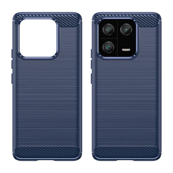 Carbon Silicone Case for Xiaomi 13 Pro, blue 2