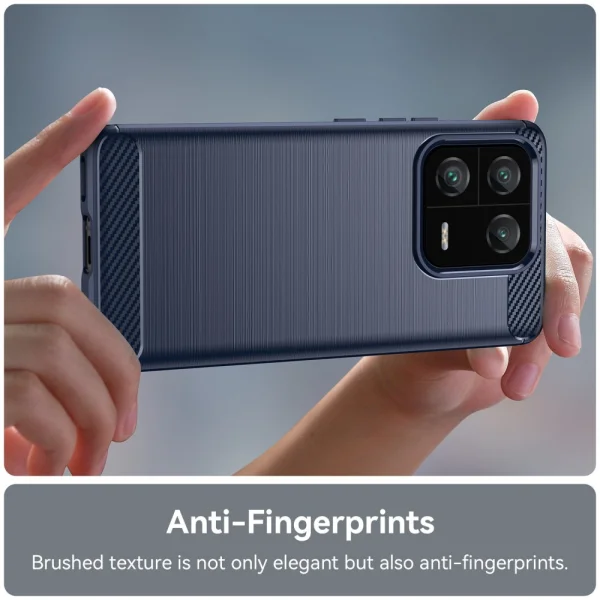 Carbon Silicone Case for Xiaomi 13 Pro, blue 3