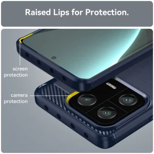 Carbon Silicone Case for Xiaomi 13 Pro, blue 6
