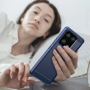 Carbon Silicone Case for Xiaomi 13 Pro, blue 5