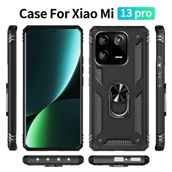 Shockproof Case Hybrid Cover for Xiaomi 13 Pro, Black 6