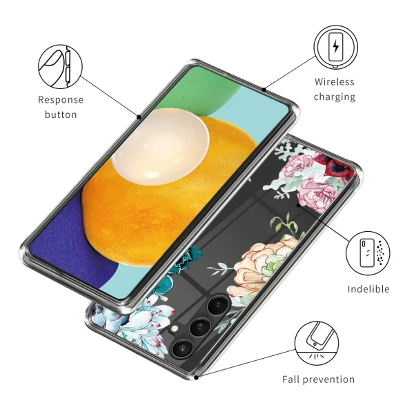 Silicone Case for Samsung Galaxy A14 5G, Flowers 3