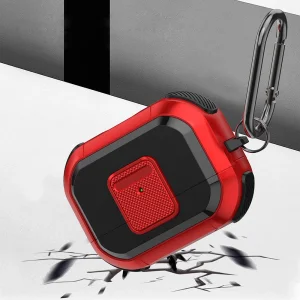 Удароустойчив калъф за слушалки AirPods Pro 2, червен 4