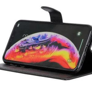 Wallet Case Litchi Texture for Samsung Galaxy A10, Black 3