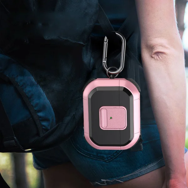 Удароустойчив калъф за слушалки AirPods Pro 2, розов 2