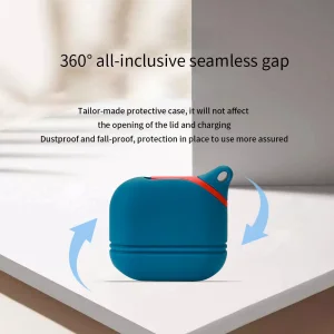 Silicone Case for Airpods 3 with carabiner, blue 4